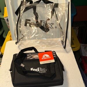FedEx tote bag and Igloo cooler bag
